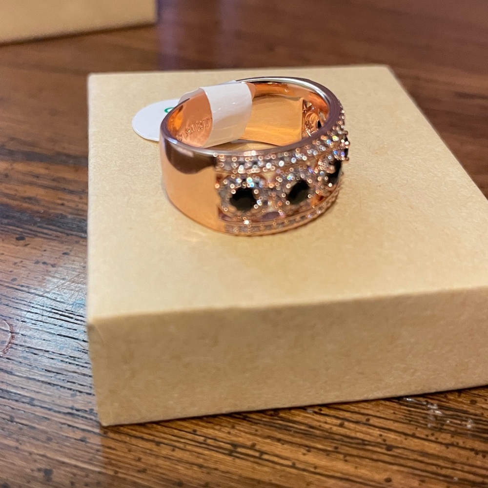 BP OG Black Onyx CZ w/ Rose Gold Plating RG52531 Bedazzling Stars - Picture 4 of 5